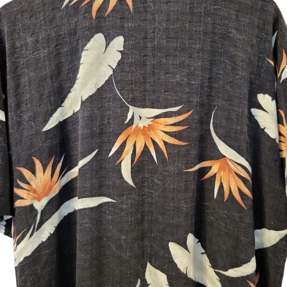 After Dark By Falcon Hawaiian Men's Black Floral Shirt Large - Picture 10 of 10
